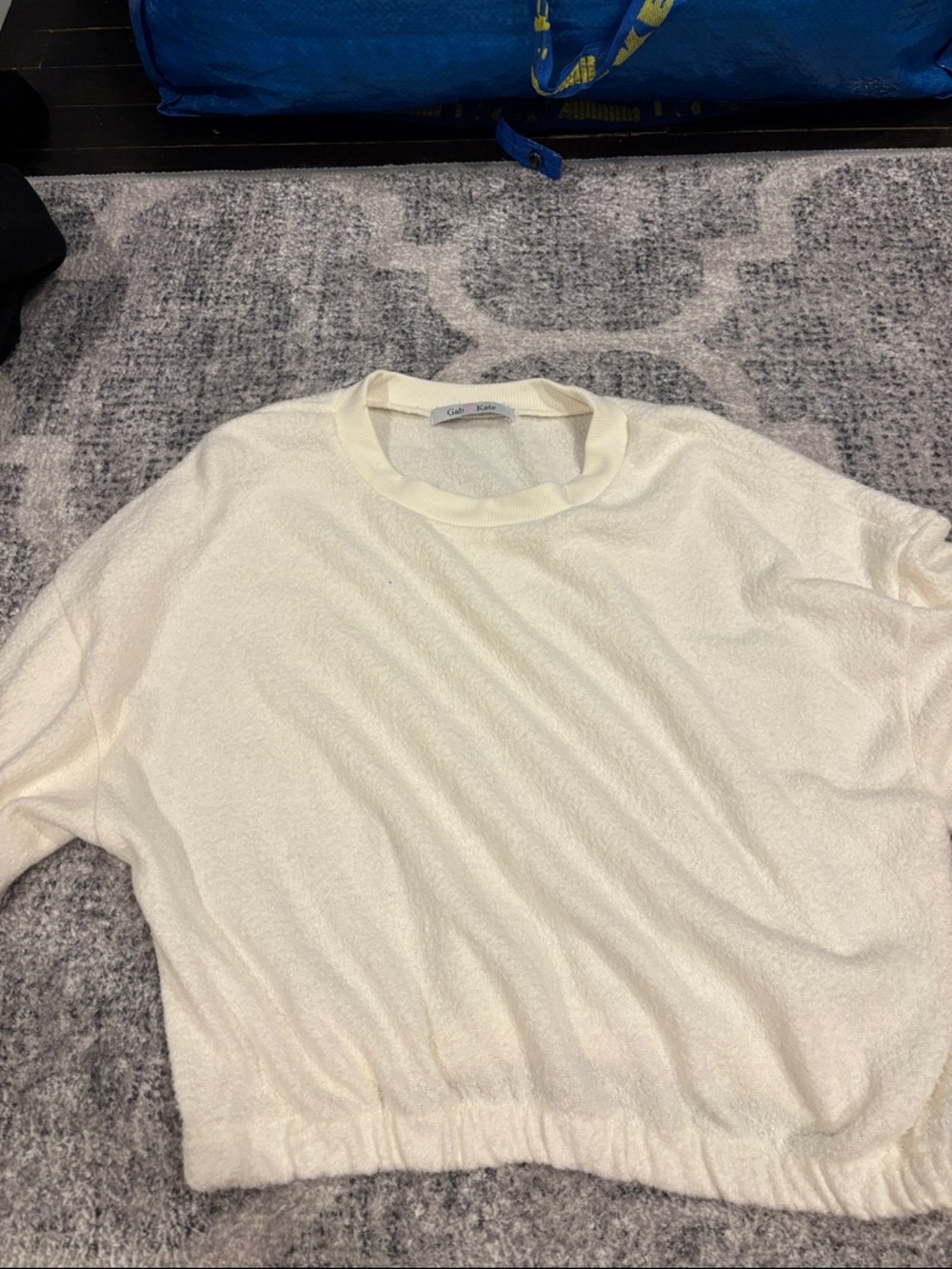 Cozy Cream Crewneck Pullover Top - Women's